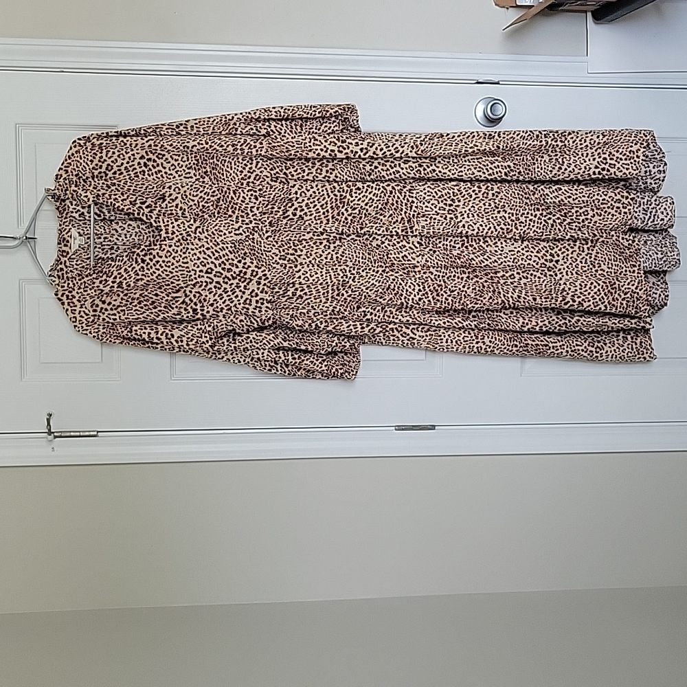 Animal print bohemian style dress